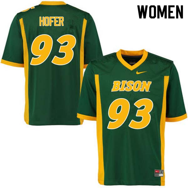 Women #93 Caleb Hofer North Dakota State Bison College Football Jerseys Sale-Green